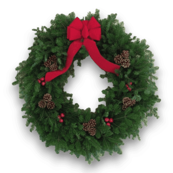 27in Maine Dec. Wreath - Best Fresh Christmas Wreaths online - Custom Wreaths