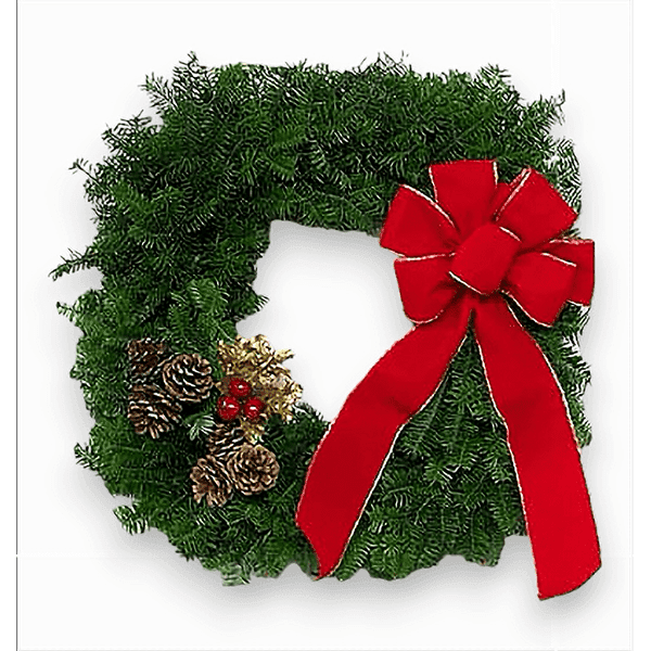 Times Square Wreath - Holiday Gift Idea with Fresh Balsam and Festive Decorations