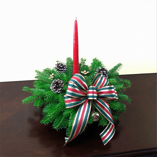 L Bell Centerpiece with Elegant Greenery Wreath and Festive Decorations