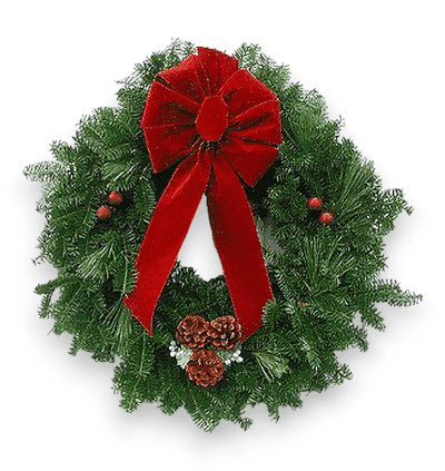 Evergreen Christmas Wreath - Merlot Wreath with Burgundy Bow, Pinecones, and Matte Burgundy Glass Balls